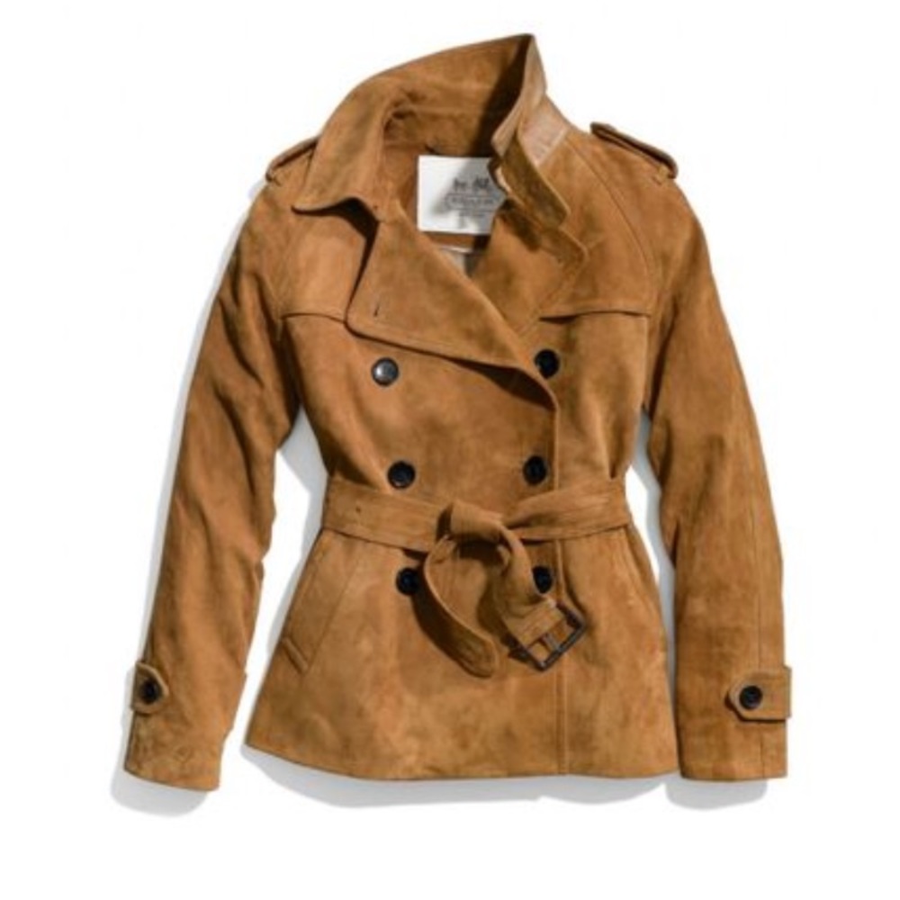 ISO Coach Suede Short Trench / size MED